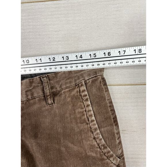 Jachs Corduroy Pants Mens 30x31 Brown Ares Slim Straight Fit Tapered Distressed - Picture 4 of 12